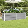 vidaXL Fioriera grigio chiaro 160 x 40 x 45 cm in acciaio Anteprima dell’immagine prodotto 3