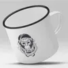 Huuraa Emaille Tasse Affe Astronaut Geschenk Kaffeebecher Produktbild-Vorschau 2