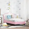 vidaXL Kinderbettgestell mit Kopfteil Rosa 70 x 140 cm PU Produktbild-Vorschau 2