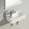Lavabo Retangolare In Vetroceramica Da Appoggio, Bianco Anteprima dell’immagine prodotto 3