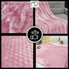 Útulná prikrývka na posteľ károvaná ružová reliéfna 160x200 Náhľad obrázku produktu 16