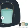 Geruchsdichter und nachhaltiger Biomülleimer von HMF für 6 Liter in Grün Anteprima dell’immagine prodotto