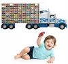 Modellauto-Regal für 80 Autos 1:64 – Wandregal & Setzkasten für Spielzeugautos, US-Truck-Motiv, Weiß, Birken-Sperrholz – mit Modellautos an der Wand Produktbild-Vorschau
