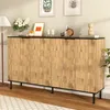 Merax Mosaik Sideboard mit 2 Türen in Holzoptik, Kommode Produktbild-Vorschau 6