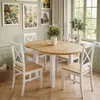 OLEA Esszimmerset Tisch + 4 Stühle weiß/Craft Eiche Produktbild-Vorschau 2