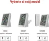 Digitální teploměr s vlhkoměrem, bezdrátové čidlo, budík, datum E0558W Náhled obrázku produktu