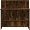 A front view of a dark wood reception desk. Anteprima dell’immagine prodotto