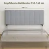 HOMCOM Čelo postele s 3stupňovým nastavením výšky, kovové Náhled obrázku produktu 4