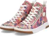 A pair of high-top sneakers with a floral print. Voir les images du produit