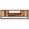 vidaXL TV Schrank 120x30x40 cm Massives Altholz und Stahl - Produktbild-Vorschau 4