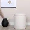 Limpen Pouf Ø32cm mit Aufbewahrung weiß. Produktbild-Vorschau 12