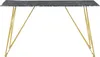 BELIANI Esstisch Schwarz Gold 80 x 140 cm V-förmige Füße Produktbild-Vorschau 6