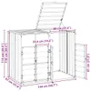 vidaXL Box na odpadky pre 2 koše sivý 144x81x113 cm oceľ Náhľad obrázku produktu 8