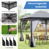 COSTWAY Pavillon 3x3,6m, Gartenpavillon mit 4 Sandsäcken, 4 Produktbild-Vorschau 6