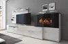 A modern living room media unit with a large television and an electric fireplace. Anteprima dell’immagine prodotto