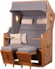 deVries Strandkorb Trend 45 - PE walnut - Dessin 751 - Produktbild-Vorschau 1