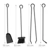 relaxdays 10022293_0 relaxdays Kaminbesteck schwarz Podgląd zdjęcia produktu 5