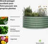 Blumfeldt Jardinière Demi-Cercle 200L, Acier Galvalume Voir les images du produit 4