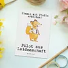 Mr. & Mrs. Panda Grußkarte Pilot Leidenschaft - Weiß - Produktbild-Vorschau 2