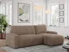 A modern living room with a brown cord sofa and large windows. Produktbild-Vorschau