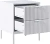 BELIANI Nachttisch mit 2 Schubladen weiß MDF modernes Produktbild-Vorschau 4