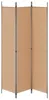 vidaXL 3-dielny paravan, béžový, 150 x 220 cm, látka Náhľad obrázku produktu 6