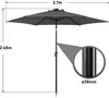 TolleTour ombrellone a sbalzo 270 cm con LED solare, Anteprima dell’immagine prodotto 2