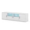Meuble TV BLANCA, 150 cm, blanc mat, avec éclairage LED RGB Voir les images du produit 1