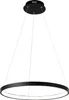 A black circular pendant light hanging from a ceiling mount. Anteprima dell’immagine prodotto