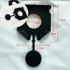 A close-up view of a black vacuum cleaner dust bag adapter with dimensions indicated by red lines and text. Produktbild-Vorschau