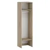 A tall, narrow, open wardrobe unit with a hanging rail and shelves, shown against a white background. Náhled obrázku produktu