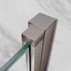 Close-up of a shower cabin corner fitting with a glass panel. Produktbild-Vorschau