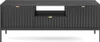 TV Lowboard Kioto 154 cm Schwarz & Schwarz – Rillenfront, Produktbild-Vorschau 3