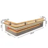 Moderne L-förmige Empfangstheke mit LED – Holzoptik Tresen Produktbild-Vorschau 7