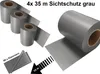 4 Stück Sichtschutz Streifen Doppelstabmatten für Zaun Produktbild-Vorschau 1