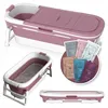 Faltbare Silikonbadewanne, rosa, tragbare Produktbild-Vorschau 1