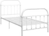 vidaXL Bettgestell Weiß Metall 100 × 200 cm Produktbild-Vorschau 1