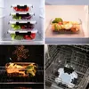 A collage of four images showing glass food containers being used in different scenarios: in a refrigerator, in a microwave, in an oven, and in a dishwasher. Náhled obrázku produktu