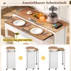 Merax Kücheninsel Servierwagen Sideboard, auf Rollen, Produktbild-Vorschau 8