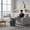 Relaxdays Hocker Samt, Sitzhocker mit Stauraum, gepolstert, Produktbild-Vorschau 3