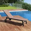 COSTWAY 1 pc. Chaise longue de jardin avec roulettes, Voir les images du produit 2
