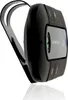 A close-up side view of a black SuperTooth Buddy Bluetooth hands-free device with a clip attached. Produktbild-Vorschau