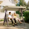 Outsunny 3-Sitzer Hollywoodschaukel mit Sonnendach Kissen Produktbild-Vorschau 2