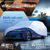 A car covered with a protective cover, with text overlays highlighting its features. Anteprima dell’immagine prodotto