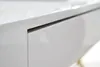 WOHNLING Schreibtisch 118x76x57 cm Holz Hochglanz Weiß Produktbild-Vorschau 4