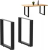 DanDiBo 2x gambe del tavolo in metallo nero 72 x 62 cm Anteprima dell’immagine prodotto 1
