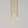 Lampa wisząca nowoczesna dekoracyjna potrójna okrągła złota Podgląd zdjęcia produktu 6