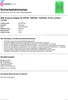 A product information sheet with a small image of the product at the top right. Produktbild-Vorschau