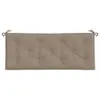 vidaXL Poduszki na ławkę ogrodową 2 szt. Taupe 120x50x7 cm Podgląd zdjęcia produktu 5