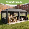 Pavillon de jardin QEENTOE, 3x6 mètres, anthracite, tente Voir les images du produit 2